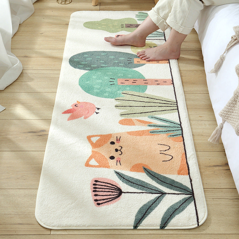 Relaxing Kids Room Rug Multi Color Plant Patterned Indoor Rug Polyster Non-Slip Backing Easy Care Carpet Green Clearhalo 'Area Rug' 'Rug' 2301535