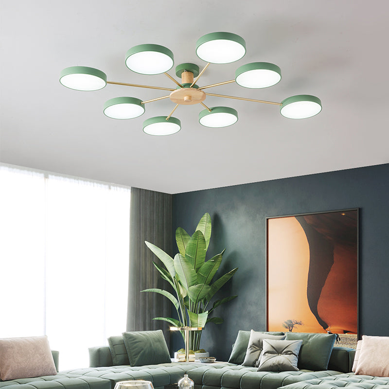 Minimalistic Molecule LED Ceiling Light Acrylic Living Room Semi Flush Chandelier Clearhalo 'Ceiling Lights' 'Close To Ceiling Lights' 'Close to ceiling' 'Semi-flushmount' Lighting' 2307519
