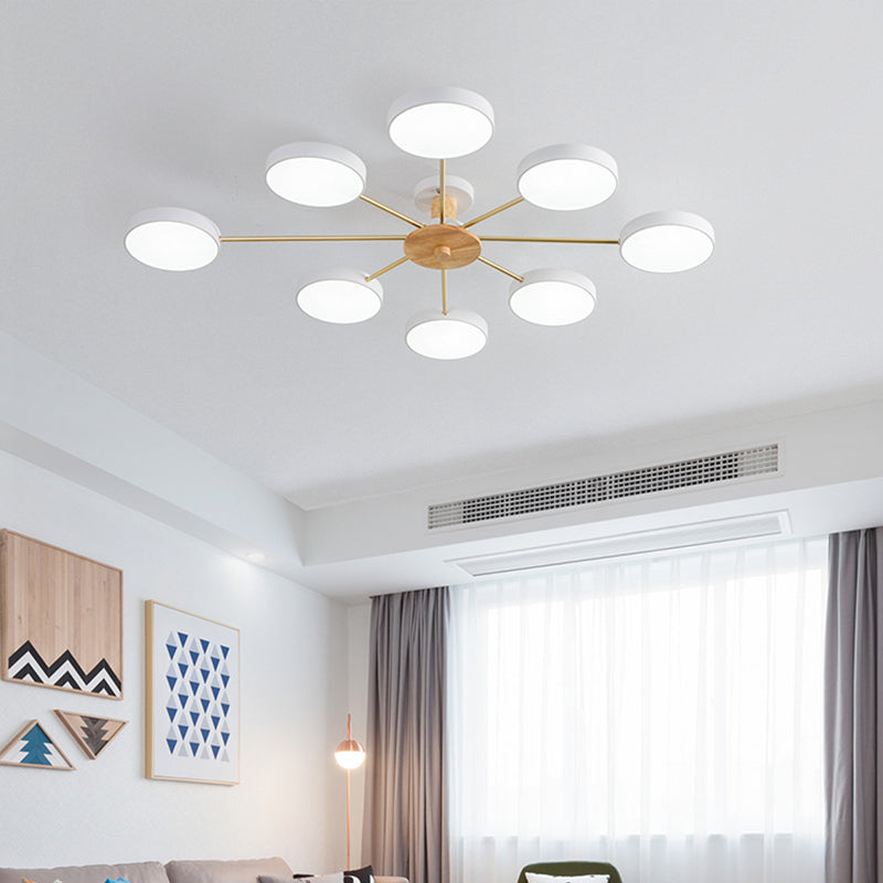 Minimalistic Molecule LED Ceiling Light Acrylic Living Room Semi Flush Chandelier Clearhalo 'Ceiling Lights' 'Close To Ceiling Lights' 'Close to ceiling' 'Semi-flushmount' Lighting' 2307526