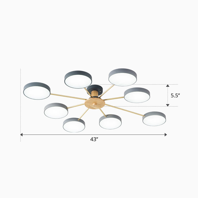 Minimalistic Molecule LED Ceiling Light Acrylic Living Room Semi Flush Chandelier Clearhalo 'Ceiling Lights' 'Close To Ceiling Lights' 'Close to ceiling' 'Semi-flushmount' Lighting' 2307527