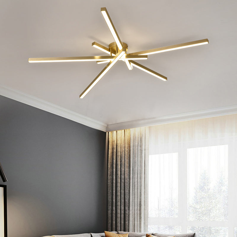Radial Ceiling Mount Lamp Minimalistic Acrylic LED Semi Flush Light Fixture for Living Room Clearhalo 'Ceiling Lights' 'Close To Ceiling Lights' 'Close to ceiling' 'Semi-flushmount' Lighting' 2307690