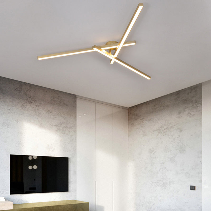 Radial Ceiling Mount Lamp Minimalistic Acrylic LED Semi Flush Light Fixture for Living Room Clearhalo 'Ceiling Lights' 'Close To Ceiling Lights' 'Close to ceiling' 'Semi-flushmount' Lighting' 2307697