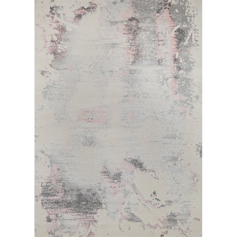 Contemporary Living Room Rug Multi Colored Abstract Print Area Carpet Polypropylene Non-Slip Backing Easy Care Rug Gray-White Clearhalo 'Area Rug' 'Rug' 2309205