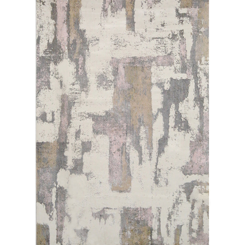 Contemporary Living Room Rug Multi Colored Abstract Print Area Carpet Polypropylene Non-Slip Backing Easy Care Rug Dark Gray-White Clearhalo 'Area Rug' 'Rug' 2309209