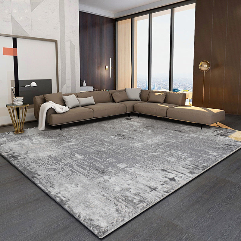 Novelty Parlor Rug Multi Color Abstract Pattern Indoor Rug Synthetics Non-Slip Backing Pet Friendly Carpet Grey Clearhalo 'Area Rug' 'Rug' 2309283