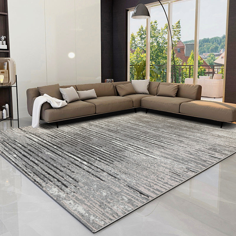 Novelty Parlor Rug Multi Color Abstract Pattern Indoor Rug Synthetics Non-Slip Backing Pet Friendly Carpet Silver Gray Clearhalo 'Area Rug' 'Rug' 2309289