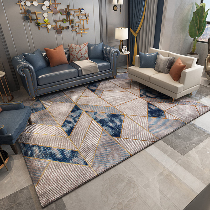 Casual Cyberpunk Rug Multi Color Abstract Pattern Area Carpet Anti-Slip Backing Pet Friendly Rug for Parlor Dark Brown Clearhalo 'Area Rug' 'Rug' 2309342