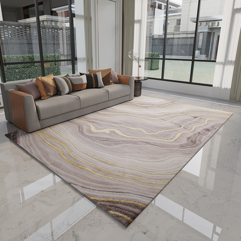 Casual Cyberpunk Rug Multi Color Abstract Pattern Area Carpet Anti-Slip Backing Pet Friendly Rug for Parlor Brown Clearhalo 'Area Rug' 'Rug' 2309346