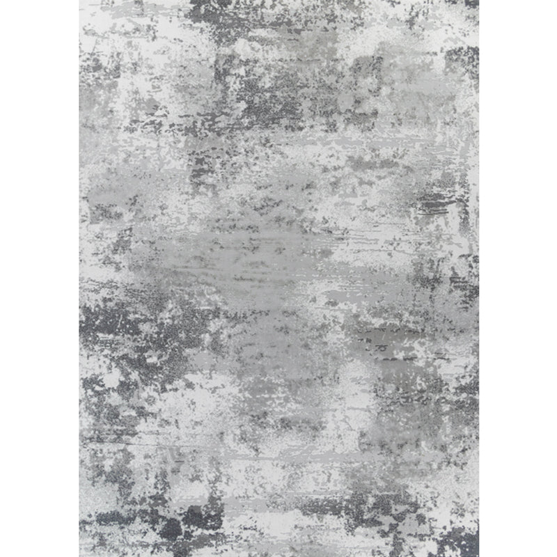 Novelty Living Room Rug Multi Color Abstract Printed Indoor Rug Cotton Blend Non-Slip Stain-Resistant Carpet Light Gray-White Clearhalo 'Area Rug' 'Rug' 2309402