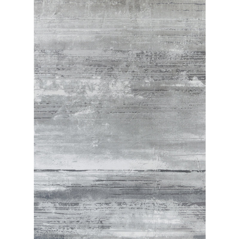 Novelty Living Room Rug Multi Color Abstract Printed Indoor Rug Cotton Blend Non-Slip Stain-Resistant Carpet Silver Gray Clearhalo 'Area Rug' 'Rug' 2309410