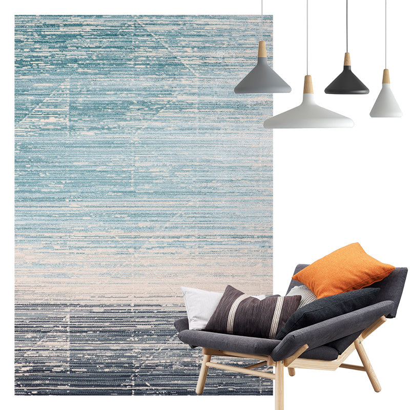 Scandinavian Living Room Rug Multi Colored Abstract Pattern Indoor Rug Non-Slip Backing Washable Area Carpet Blue Clearhalo 'Area Rug' 'Rug' 2309480