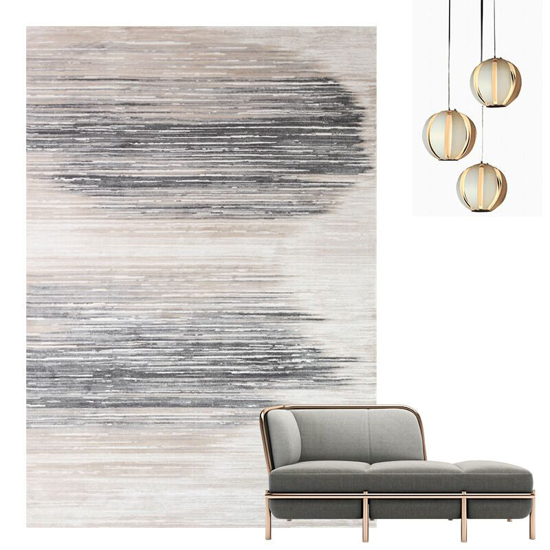 Scandinavian Living Room Rug Multi Colored Abstract Pattern Indoor Rug Non-Slip Backing Washable Area Carpet Camel Clearhalo 'Area Rug' 'Rug' 2309489