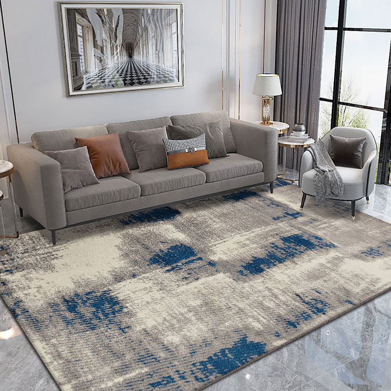 Industrial Living Room Rug Multi Colored Abstract Patterned Indoor Rug Synthetics Easy Care Pet Friendly Area Carpet Dark Blue-Gray Clearhalo 'Area Rug' 'Rug' 2309543