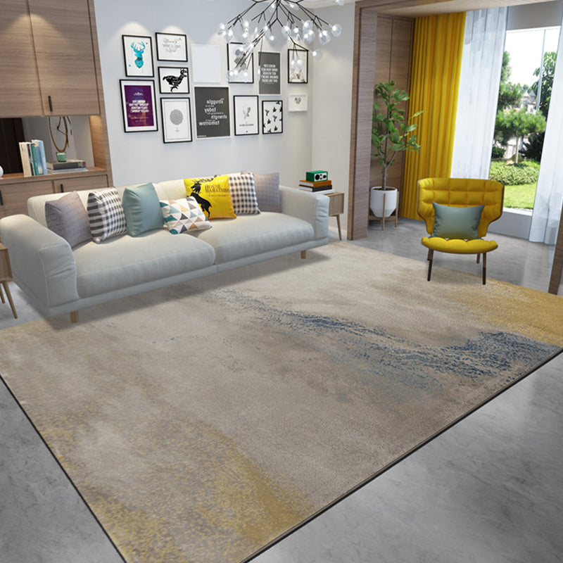 Industrial Living Room Rug Multi Colored Abstract Patterned Indoor Rug Synthetics Easy Care Pet Friendly Area Carpet Yellow Clearhalo 'Area Rug' 'Rug' 2309550