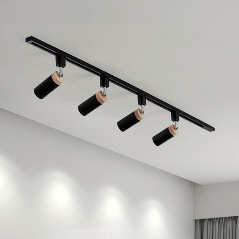 Tubular Ceiling Track Light Modern Metal Spotlight Semi Mount Lighting for Commercial Use Clearhalo 'Ceiling Lights' 'Close To Ceiling Lights' 'Close to ceiling' 'Flush mount' Lighting' 2311525