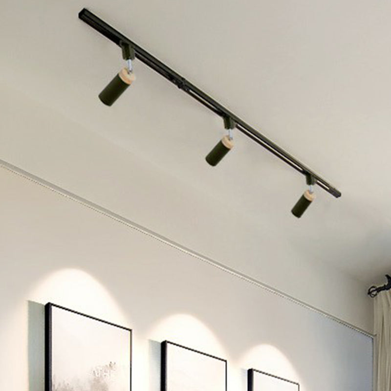 Tubular Ceiling Track Light Modern Metal Spotlight Semi Mount Lighting for Commercial Use Clearhalo 'Ceiling Lights' 'Close To Ceiling Lights' 'Close to ceiling' 'Flush mount' Lighting' 2311530