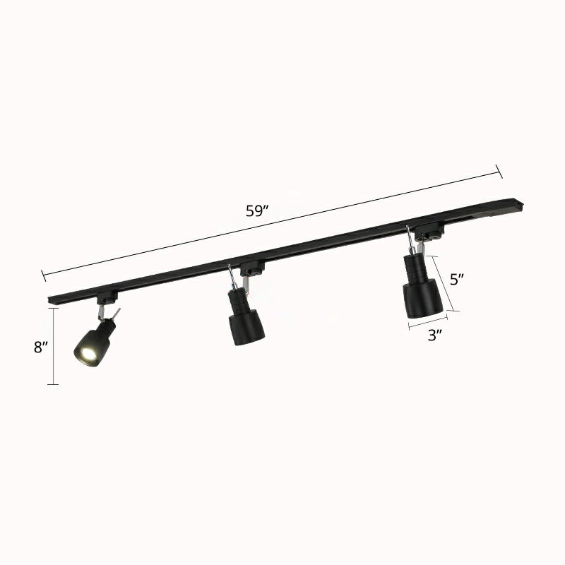 Grenade Spotlight Semi Flush Mount Minimalist Metal Living Room Track Lighting Fixture 3 Black Clearhalo 'Ceiling Lights' 'Close To Ceiling Lights' 'Close to ceiling' 'Semi-flushmount' Lighting' 2311559