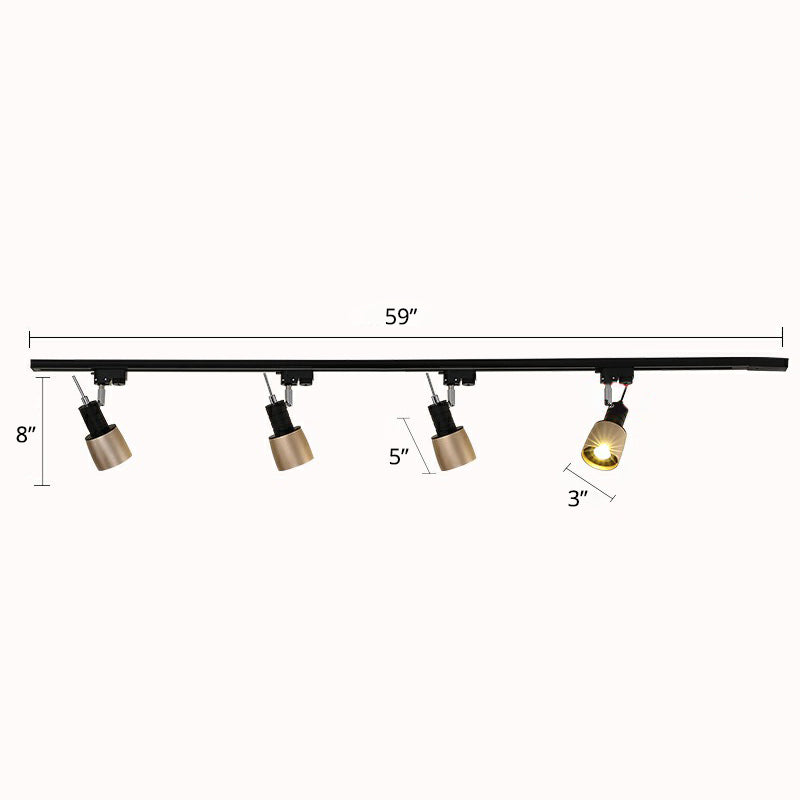 Grenade Spotlight Semi Flush Mount Minimalist Metal Living Room Track Lighting Fixture 4 Gold Clearhalo 'Ceiling Lights' 'Close To Ceiling Lights' 'Close to ceiling' 'Semi-flushmount' Lighting' 2311560