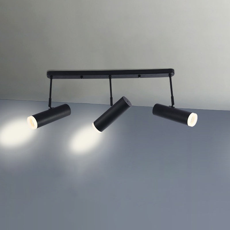 Metal Tubular Spotlight Ceiling Light Modern LED Suspension Lighting for Living Room 3 Black White Clearhalo 'Ceiling Lights' 'Modern Pendants' 'Modern' 'Pendant Lights' 'Pendants' Lighting' 2312161