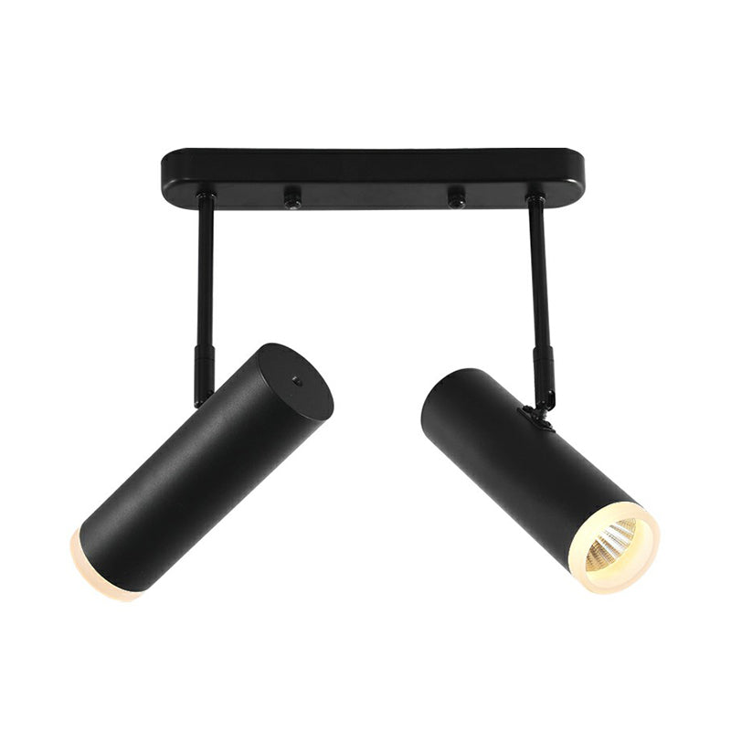Metal Tubular Spotlight Ceiling Light Modern LED Suspension Lighting for Living Room 2 Black White Clearhalo 'Ceiling Lights' 'Modern Pendants' 'Modern' 'Pendant Lights' 'Pendants' Lighting' 2312165