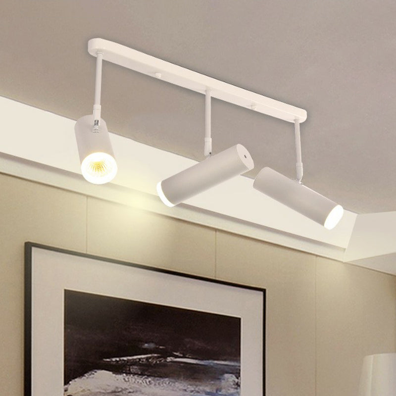 Metal Tubular Spotlight Ceiling Light Modern LED Suspension Lighting for Living Room 3 White Warm Clearhalo 'Ceiling Lights' 'Modern Pendants' 'Modern' 'Pendant Lights' 'Pendants' Lighting' 2312169