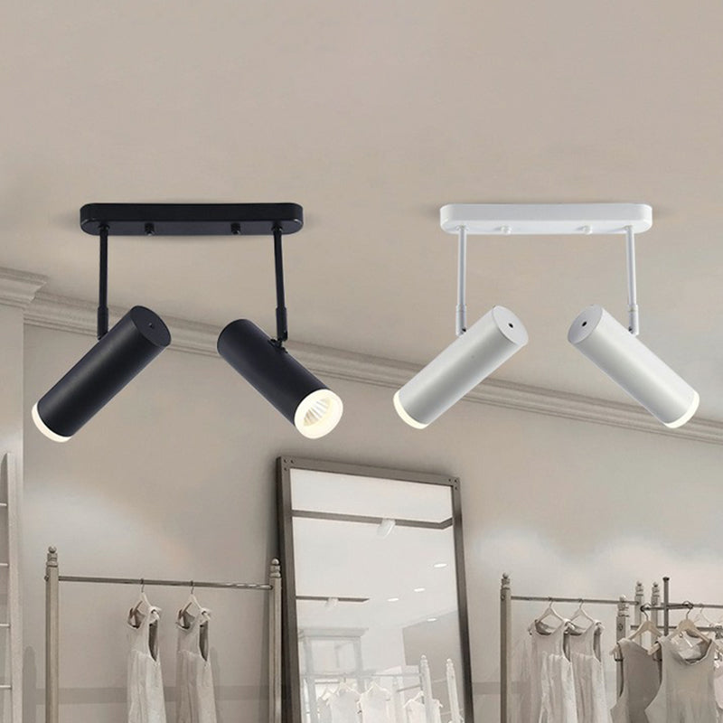 Metal Tubular Spotlight Ceiling Light Modern LED Suspension Lighting for Living Room 2 White Clearhalo 'Ceiling Lights' 'Modern Pendants' 'Modern' 'Pendant Lights' 'Pendants' Lighting' 2312170