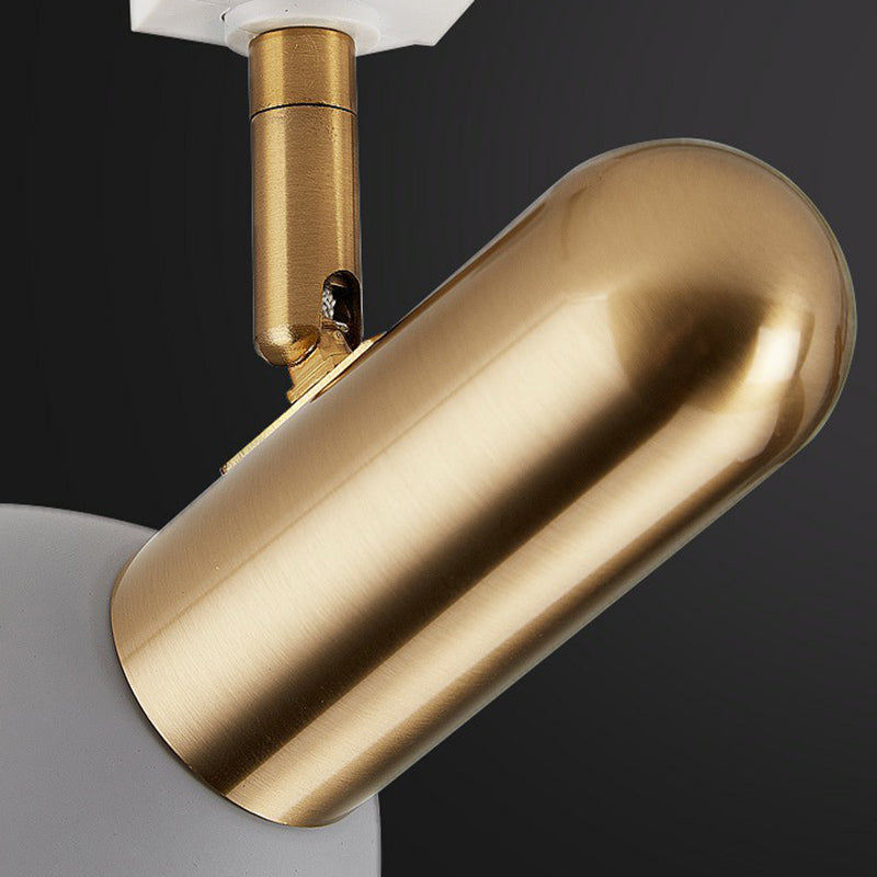 Metal Bell Semi Flush Tracklight Macaron Style Flush Mount Spotlight for Living Room Clearhalo 'Ceiling Lights' 'Close To Ceiling Lights' 'Close to ceiling' 'Semi-flushmount' Lighting' 2312196
