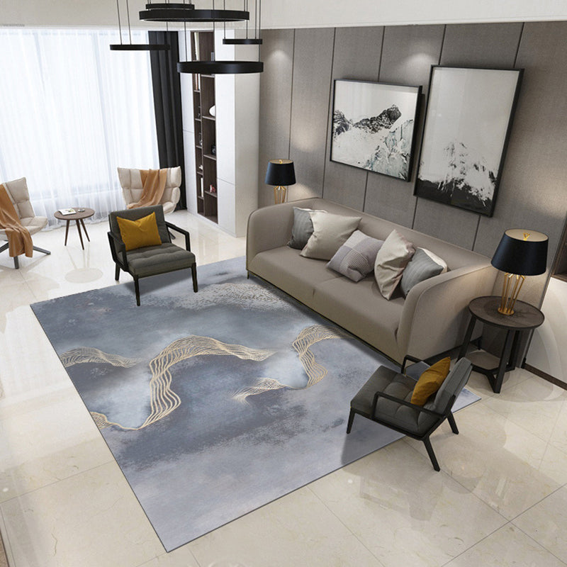 Artistic Geometric Abstract Line Rug Multicolor Modern Carpet Synthetics Anti-Slip Backing Pet-Friendly Rug for Great Room Light Gray Clearhalo 'Area Rug' 'Modern' 'Rugs' Rug' 2316998