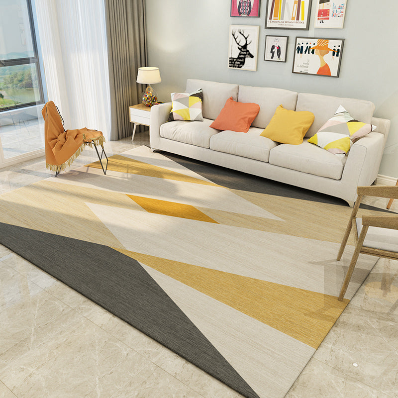 Environmental Geometric Color-Block Rug Multi Color Simplicity Rug Synthetics Pet Friendly Washable Non-Slip Rug for Room Clearhalo 'Area Rug' 'Modern' 'Rugs' Rug' 2317329