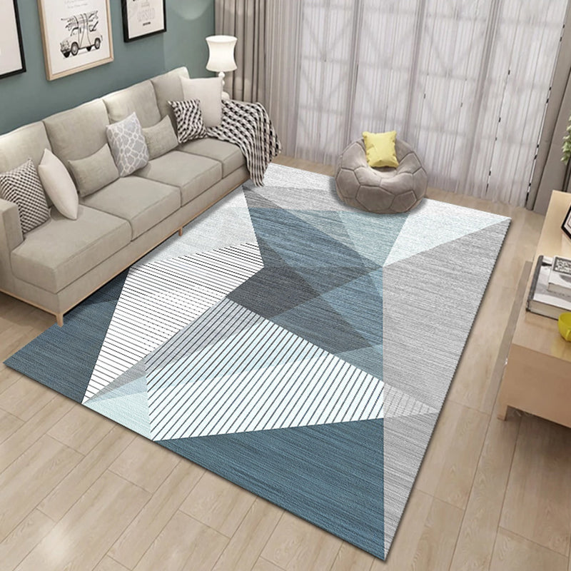 Novelty 3D Printing Geometric Rug Multi Colored Modern Rug Polyester Stain Resistant Non-Slip Machine Washable Rug for Room Gray-Green Clearhalo 'Area Rug' 'Modern' 'Rugs' Rug' 2317378