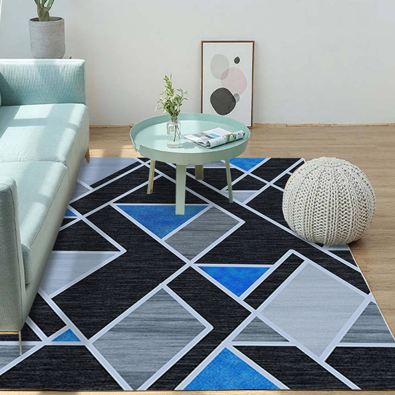 Multicolored Living Room Rug Modern Geometric 3D Illusion Rug Synthetics Non-Slip Backing Stain Resistant Machine Washable Area Rug Gray Blue Clearhalo 'Area Rug' 'Modern' 'Rugs' Rug' 2317404