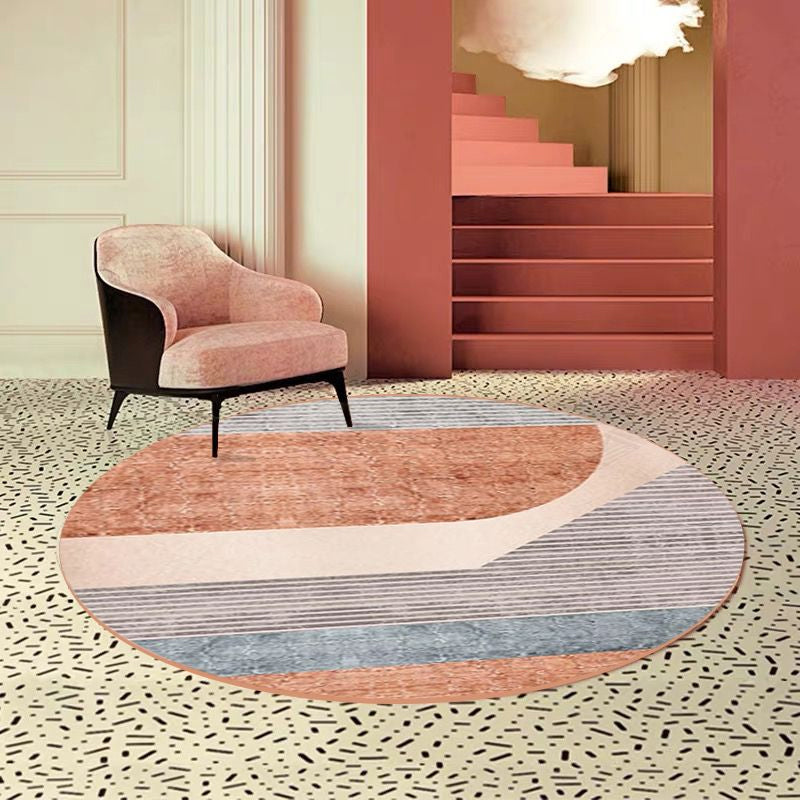 Contemporary Decoration Rug Multi Colored Geo Printed Area Carpet Cotton Blend Anti-Slip Backing Easy Care Rug Clearhalo 'Area Rug' 'Rug' 2317483