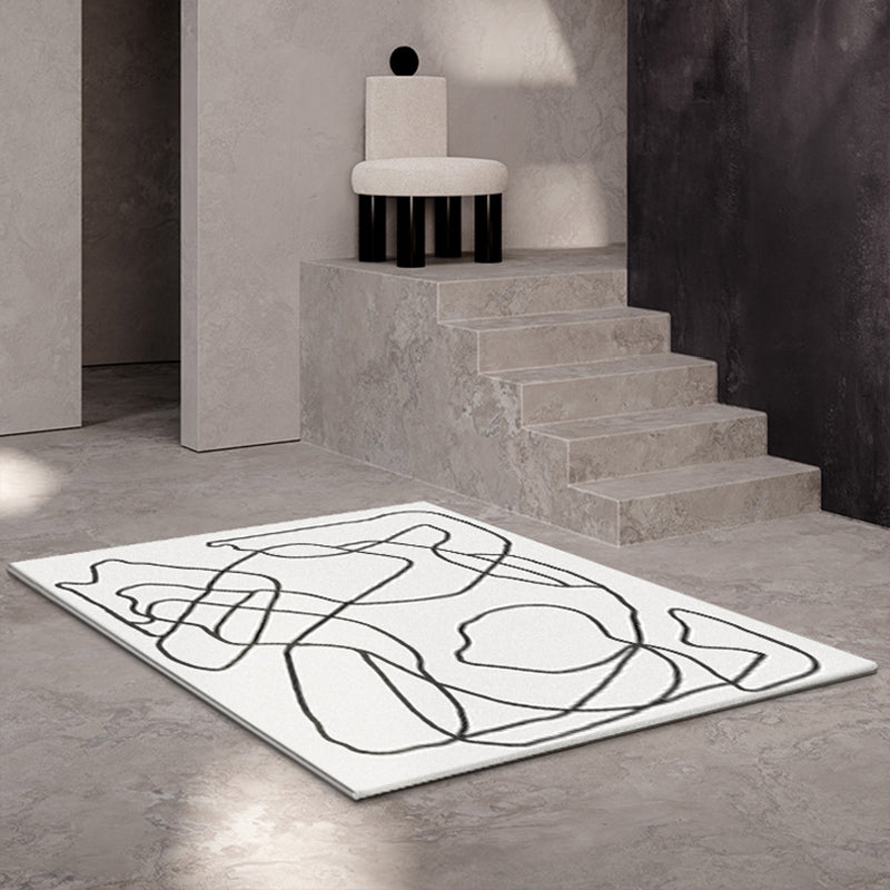 Minimalist Living Room Rug Multi Colored Painting Area Carpet Cotton Blend Non-Slip Backing Pet Friendly Rug Clearhalo 'Area Rug' 'Rug' 2317526