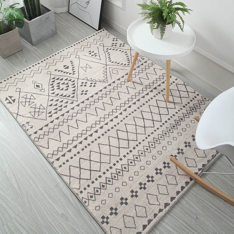 Multi Color Modern Rug Polypropylene Southwestern Print Indoor Rug Non-Slip Backing Pet Friendly Area Carpet for Living Room Beige Clearhalo 'Area Rug' 'Rugs' 'Southwestern' Rug' 2317638