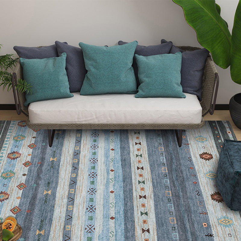 Natural Living Room Rug Multicolor Geo Pattern Indoor Rug Polypropylene Anti-Slip Machine Washable Area Carpet Clearhalo 'Area Rug' 'Rugs' 'Southwestern' Rug' 2317659