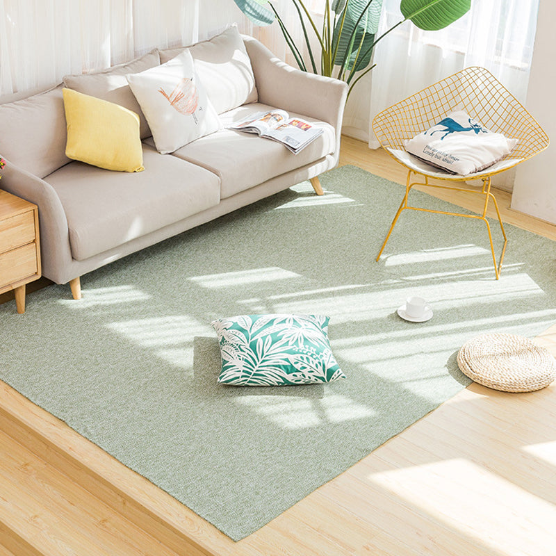 Country Bedroom Rug Multi-Color Solid Color Area Carpet Cotton Pet Friendly Easy Care Indoor Rug with Tassel Green Clearhalo 'Area Rug' 'Rug' 2317810