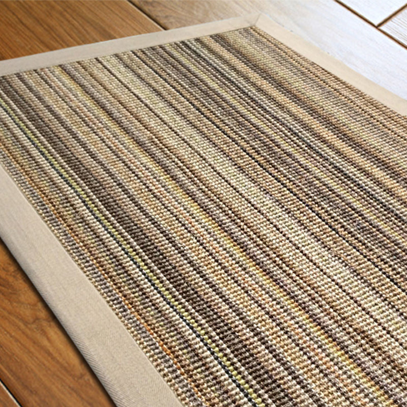 Multi Color Rustic Rug Sisal Solid Color Indoor Rug Anti-Slip Backing Stain-Resistant Machine Washable Carpet for Home Gray-Khaki Clearhalo 'Area Rug' 'Rug' 2317888