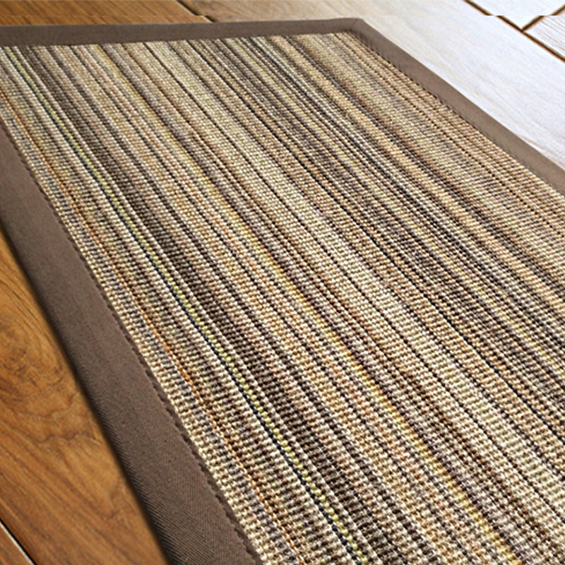 Multi Color Rustic Rug Sisal Solid Color Indoor Rug Anti-Slip Backing Stain-Resistant Machine Washable Carpet for Home Red Brown Clearhalo 'Area Rug' 'Rug' 2317890