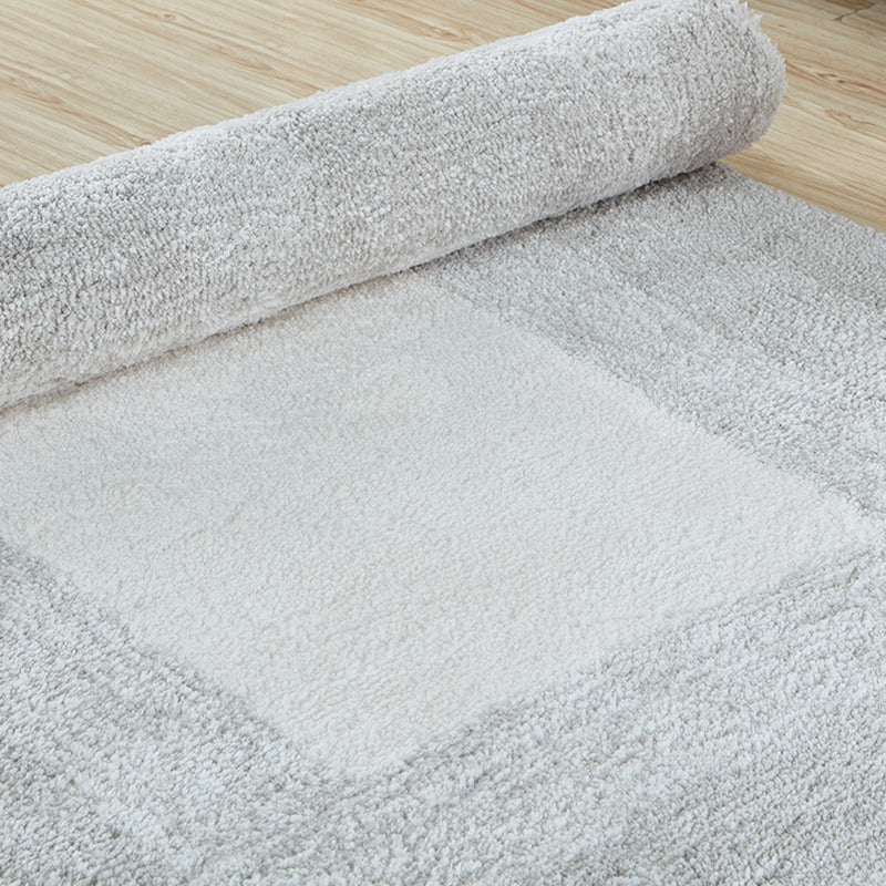 Multi Color Solid Color Rug Cotton Blend Casual Area Carpet Non-Slip Backing Easy Care Washable Area Rug for Parlor Grey Clearhalo 'Area Rug' 'Casual' 'Rugs' Rug' 2325561