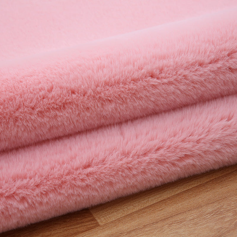 Multi Color Country Rug Cotton Blend Solid Color Area Carpet Anti-Slip Stain-Resistant Easy Care Indoor Rug for Room Nude Pink Clearhalo 'Area Rug' 'Rug' 2325624