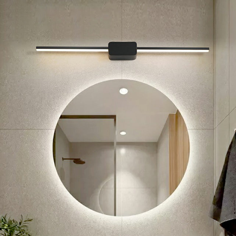 Pole Shaped Bathroom Vanity Wall Lamp Acrylic Minimalistic LED Wall Mounted Light Clearhalo 'Cast Iron' 'Glass' 'Industrial' 'Modern wall lights' 'Modern' 'Tiffany' 'Traditional wall lights' 'Vanity Lights' 'Wall Lights' Lighting' 2326716