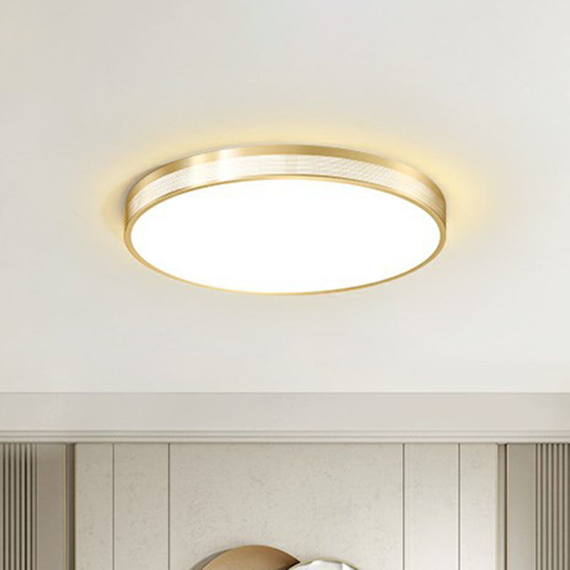 Geometric Shaped Metal Ceiling Flush Light Minimalist LED Flush Mounted Lamp with Mesh Side Clearhalo 'Ceiling Lights' 'Close To Ceiling Lights' 'Close to ceiling' 'Flush mount' Lighting' 2326769