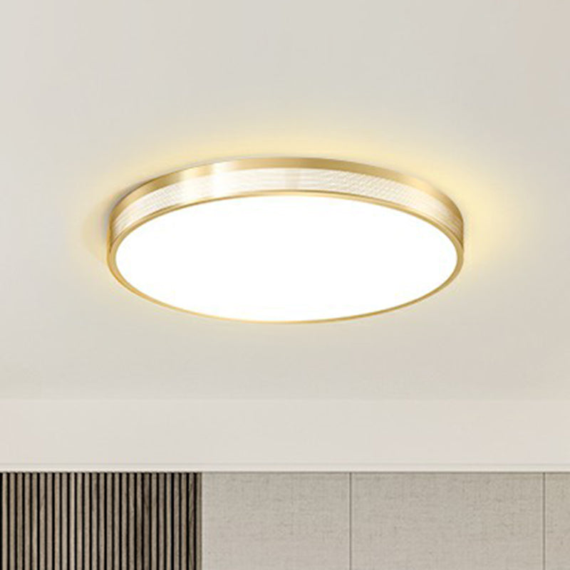 Geometric Shaped Metal Ceiling Flush Light Minimalist LED Flush Mounted Lamp with Mesh Side Clearhalo 'Ceiling Lights' 'Close To Ceiling Lights' 'Close to ceiling' 'Flush mount' Lighting' 2326771