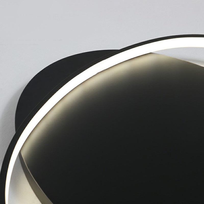 Metal Ellipse Flush Mount Lamp Minimalism Led Surface Mount Ceiling Light for Foyer Clearhalo 'Ceiling Lights' 'Close To Ceiling Lights' 'Close to ceiling' 'Flush mount' Lighting' 2326801