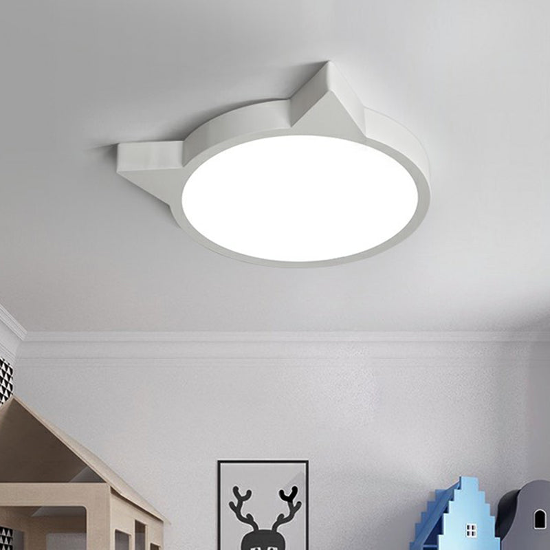 Minimalistic Kitty Flush Mount Ceiling Light Acrylic Kids Bedroom LED Flushmount Clearhalo 'Ceiling Lights' 'Close To Ceiling Lights' 'Close to ceiling' 'Flush mount' Lighting' 2326860