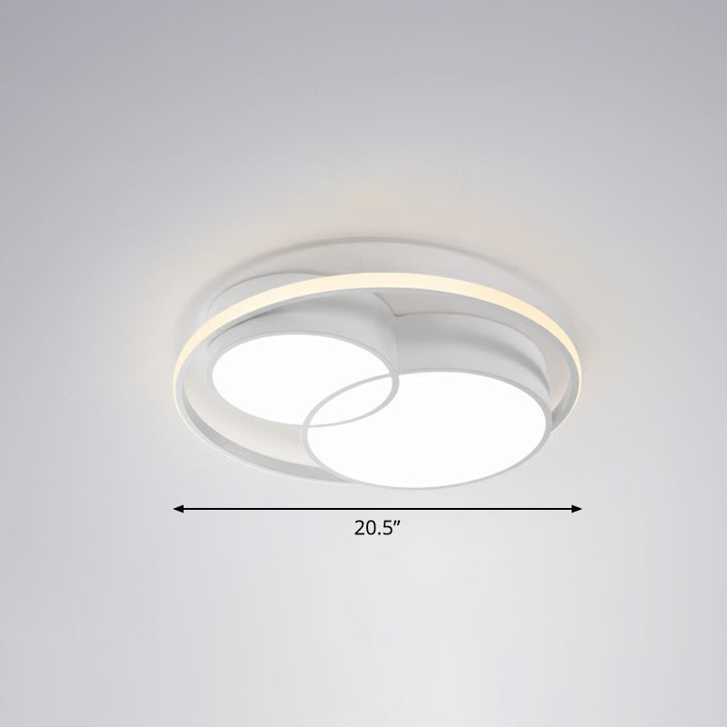 Ultrathin Bedroom Ceiling Mounted Fixture Acrylic Contemporary LED Flush Mount Lighting White White Round Clearhalo 'Ceiling Lights' 'Close To Ceiling Lights' 'Close to ceiling' 'Flush mount' Lighting' 2326900