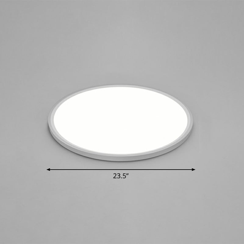 Ultrathin LED Ceiling Mount Fixture Simple Style Acrylic White Flushmount Lighting White 23.5" White Clearhalo 'Ceiling Lights' 'Close To Ceiling Lights' 'Close to ceiling' 'Flush mount' Lighting' 2327153