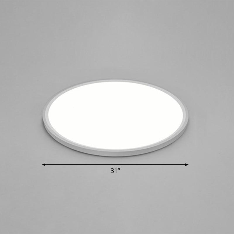 Ultrathin LED Ceiling Mount Fixture Simple Style Acrylic White Flushmount Lighting White 31" White Clearhalo 'Ceiling Lights' 'Close To Ceiling Lights' 'Close to ceiling' 'Flush mount' Lighting' 2327154
