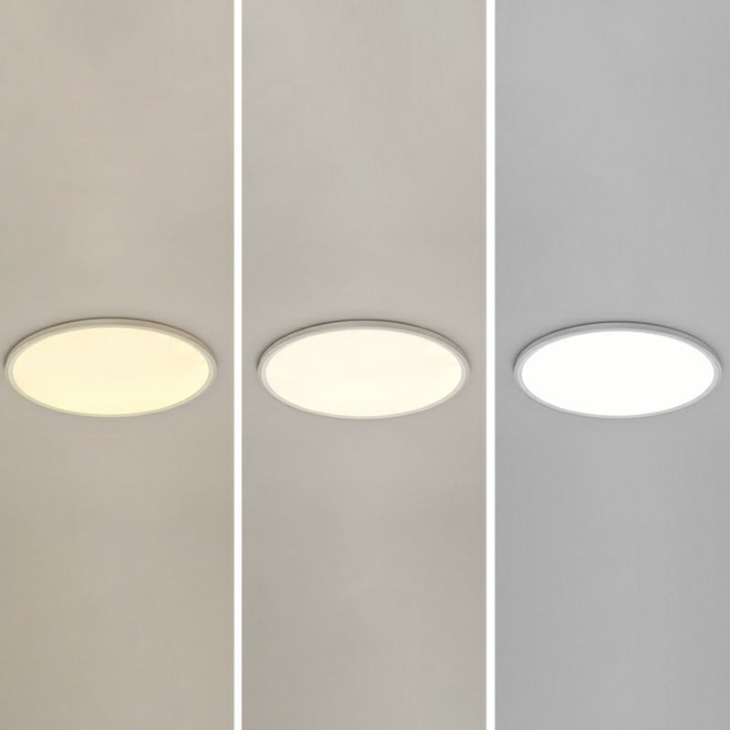 Ultrathin LED Ceiling Mount Fixture Simple Style Acrylic White Flushmount Lighting White 23.5" Third Gear Clearhalo 'Ceiling Lights' 'Close To Ceiling Lights' 'Close to ceiling' 'Flush mount' Lighting' 2327165