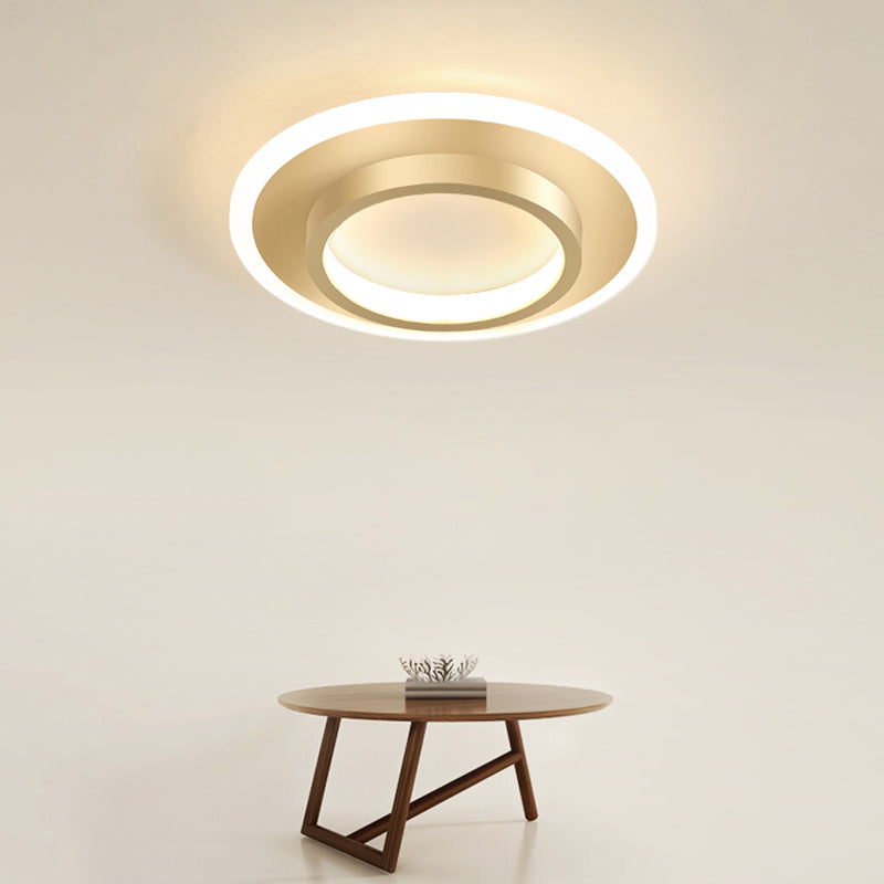 Simple Style Geometric Flushmount Ceiling Lamp Metal Corridor Flush Mounted Light Clearhalo 'Ceiling Lights' 'Close To Ceiling Lights' 'Close to ceiling' 'Flush mount' Lighting' 2327230